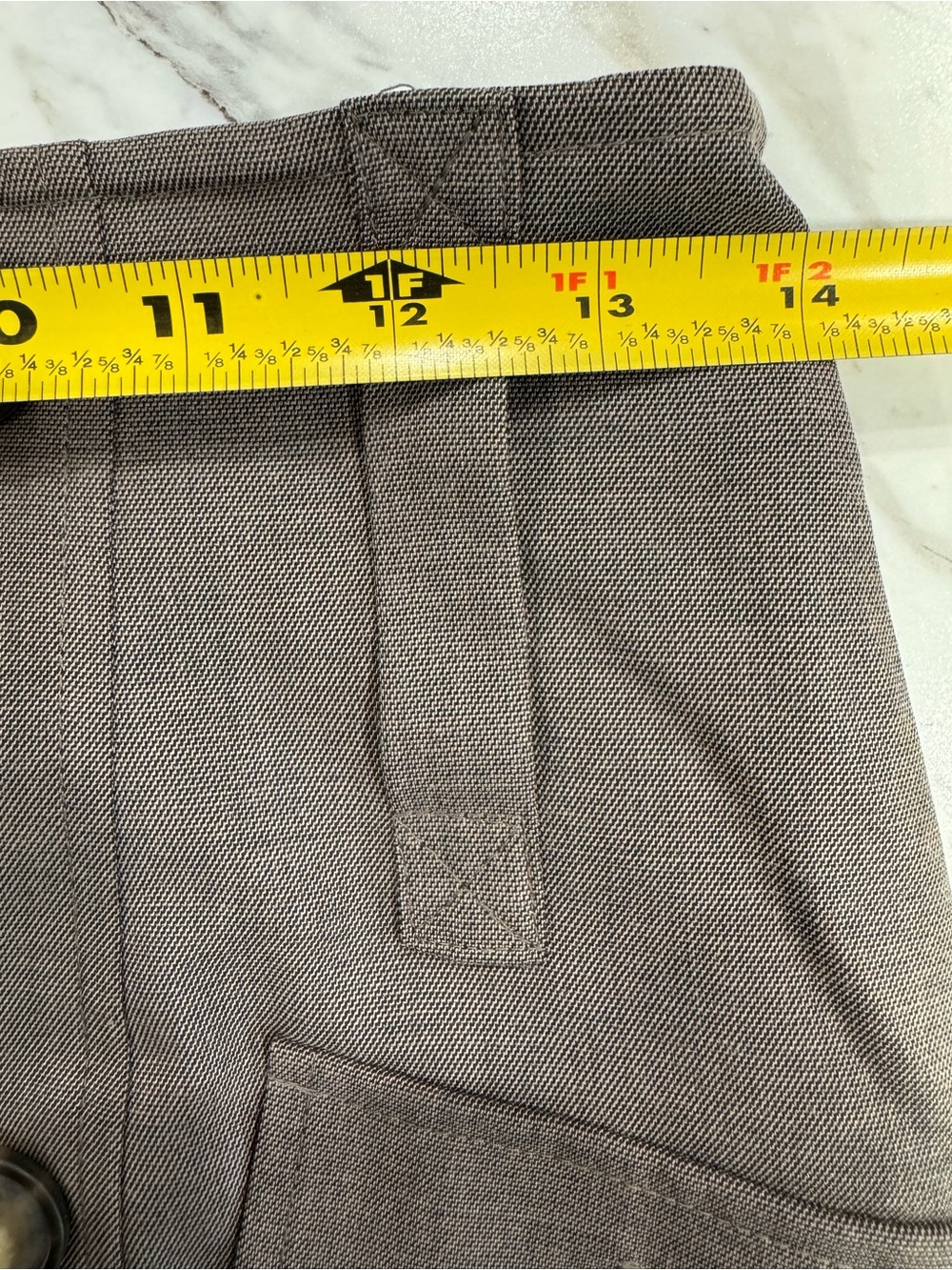Worthington Petite Size 8 Taupe Double Breasted Belted Pencil Skirt - Picture 10 of 14